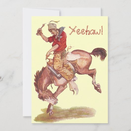 Cowboy-Party Einladung (Vorderseite)