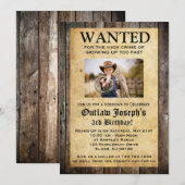 Cowboy-Party Einladung| GEWOLLT EINLADUNG (Vorne/Hinten)