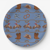 Cowboy-Party Essentials Pappteller (Vorderseite)