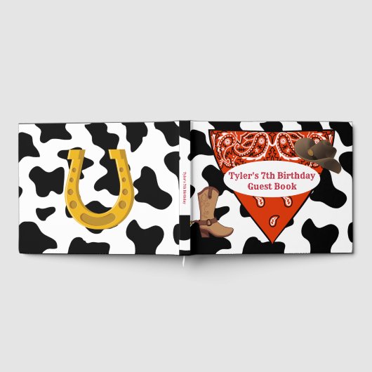 Cowboy Party Gästebuch (Voll)