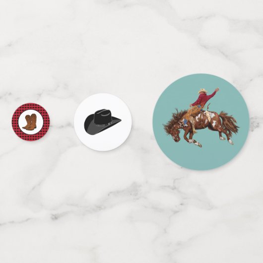 Cowboy-Party Konfetti (Vorderseiten)