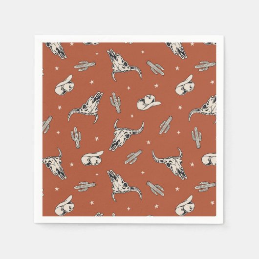 Cowboy Party Napkins | Western Party Napkins Serviette (Vorderseite)