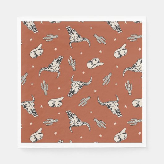 Cowboy Party Napkins | Western Party Napkins Serviette (Vorderseite)