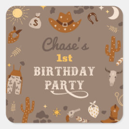 Cowboy Party Stickers | Aufkleber für Western-Part