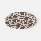 Cowboy Party Teller | Kuhdruckpapier-Teller (Schrägansicht)