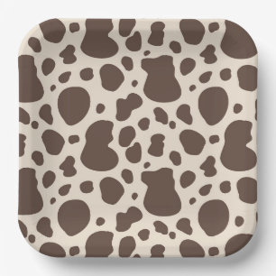 Cowboy Party Teller   Kuhdruckpapier-Teller