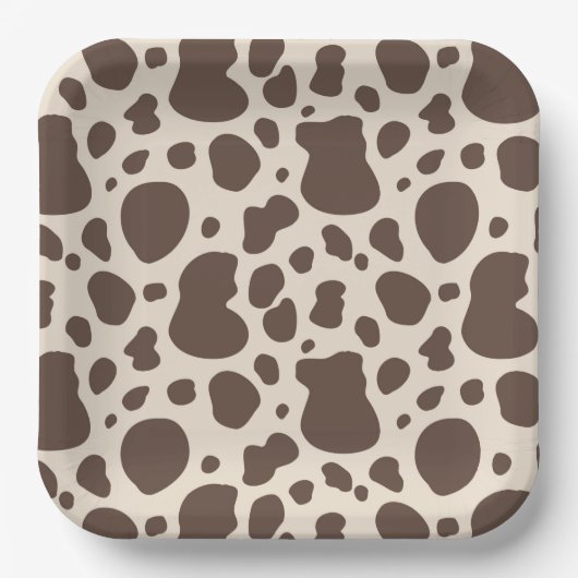 Cowboy Party Teller | Kuhdruckpapier-Teller (Vorderseite)