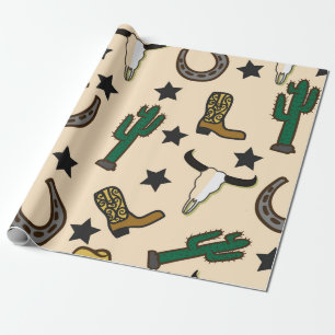Cowboy Pattern Geschenkpapier