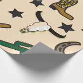 Cowboy Pattern Geschenkpapier (Ecke)