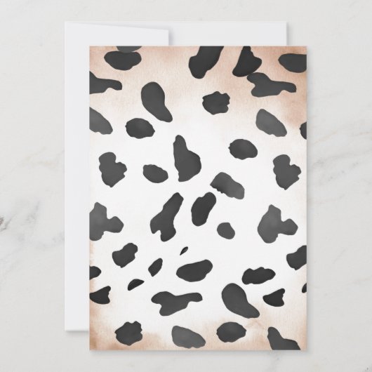 Cowboy Pattern Wild West Baby Dusche Einladung (Rückseite)