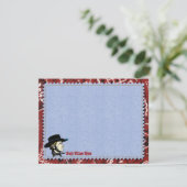 Cowboy Personalisiert Flat-Mitteilungskarten Einladung (Stehend Vorderseite)