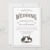 Cowboy Pferd Hochzeit Einladung (Vorderseite)
