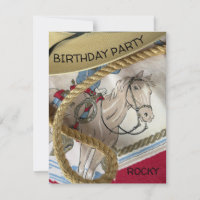 Cowboy-Pferd Sattel-Seil Sheriff Geburtstag