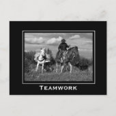 Cowboy Pferd und Mule Motivierend Postkarten (Vorderseite)