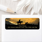 Cowboy Pferd und Steer Country Western Rückkehr (Insitu)