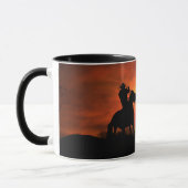 Cowboy Pferd und Steer Roping Tasse (Links)
