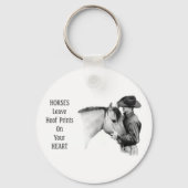 Cowboy: Pferde: Hoofprinzen: Zeichnend Bleistift Schlüsselanhänger (Vorderseite)