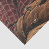 Cowboy-Pferdefeld vor Sturm Seidenpapier (Ausschnitt)