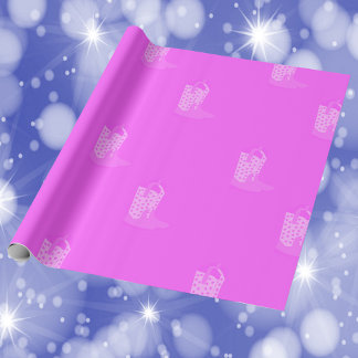 Cowboy Pink Boots Cowgirl Muster Geschenkpapier