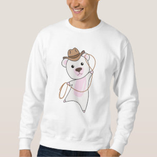 Cowboy Polar Bear Little Teddy Bear Western Sweatshirt