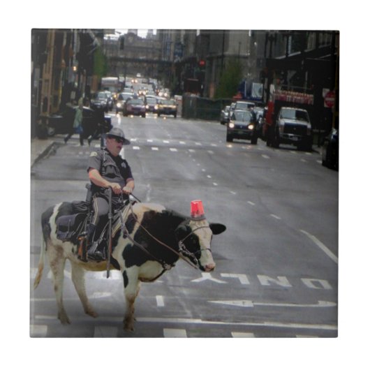 Cowboy-Polizist Fliese (Vorderseite)