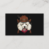 Cowboy Poodle Western Rodeo Cowboy Hat und Bandana Visitenkarte (Vorderseite)