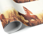 Cowboy Portrait USA Flag Thema. Geschenkpapier (Rolleneckpunkt)