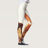 Cowboy Portrait USA Flag Thema. Leggings (Rechts)