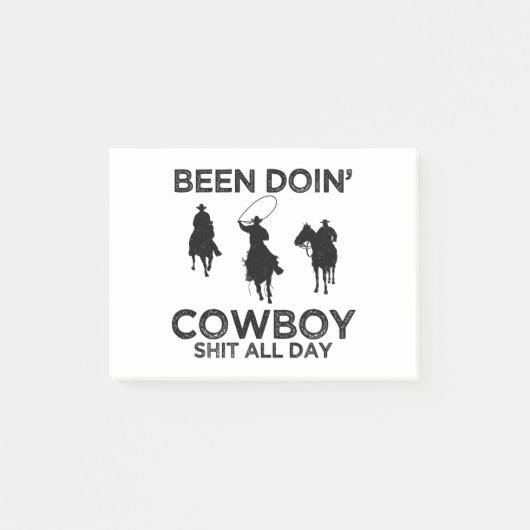 Cowboy Post-it Klebezettel (Vorderseite)