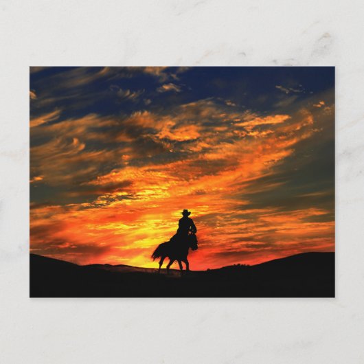 Cowboy Postcard Postkarte (Vorderseite)