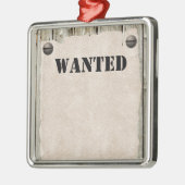 Cowboy-Poster gewollt Western Silbernes Ornament (Links)