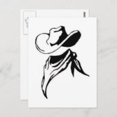 Cowboy Postkarte (Vorne/Hinten)