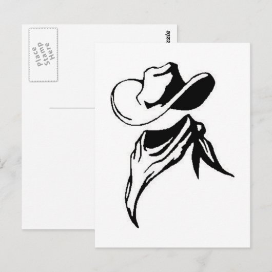 Cowboy Postkarte (Vorne/Hinten)