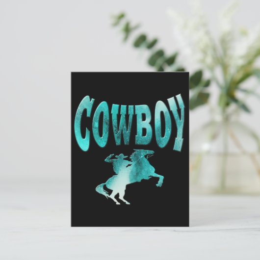Cowboy Postkarte (Stehend Vorderseite)