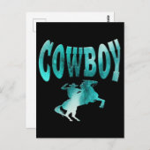 Cowboy Postkarte (Vorne/Hinten)