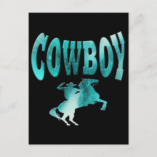 Cowboy Postkarte (Vorderseite)