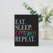 Cowboy Postkarte (Stehend Vorderseite)