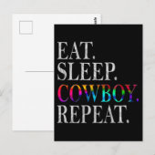 Cowboy Postkarte (Vorne/Hinten)
