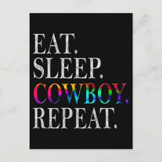 Cowboy Postkarte (Vorderseite)