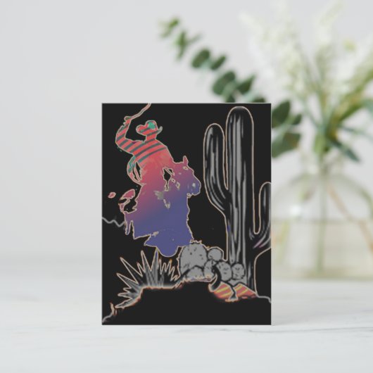 Cowboy Postkarte (Stehend Vorderseite)