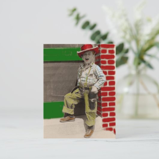 Cowboy Postkarte (Stehend Vorderseite)