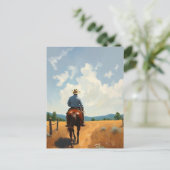 Cowboy Postkarte (Stehend Vorderseite)
