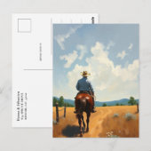 Cowboy Postkarte (Vorne/Hinten)