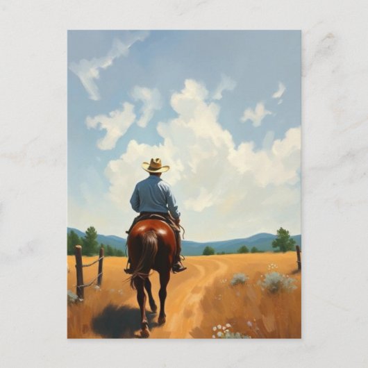 Cowboy Postkarte (Vorderseite)