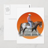 Cowboy Postkarte (Vorne/Hinten)