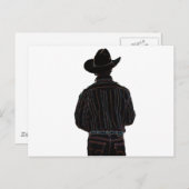 Cowboy Postkarte (Vorne/Hinten)