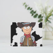 Cowboy Postkarte (Stehend Vorderseite)
