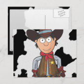 Cowboy Postkarte (Vorne/Hinten)