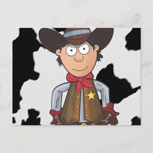 Cowboy Postkarte (Vorderseite)