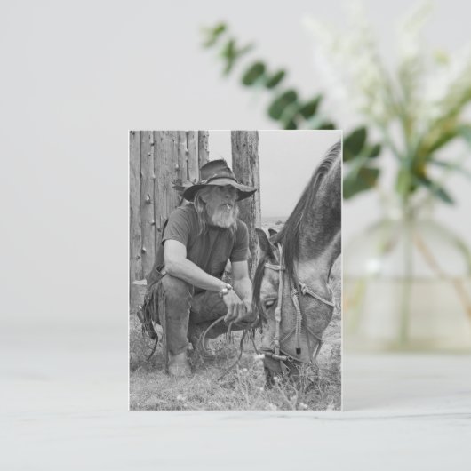 Cowboy Postkarte (Stehend Vorderseite)